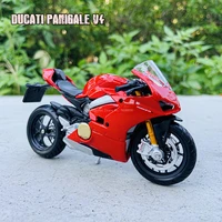 bburago 118 ducati panigale v4 alloy diecast motorcycle model workable shork absorber toy for children gifts toy collection