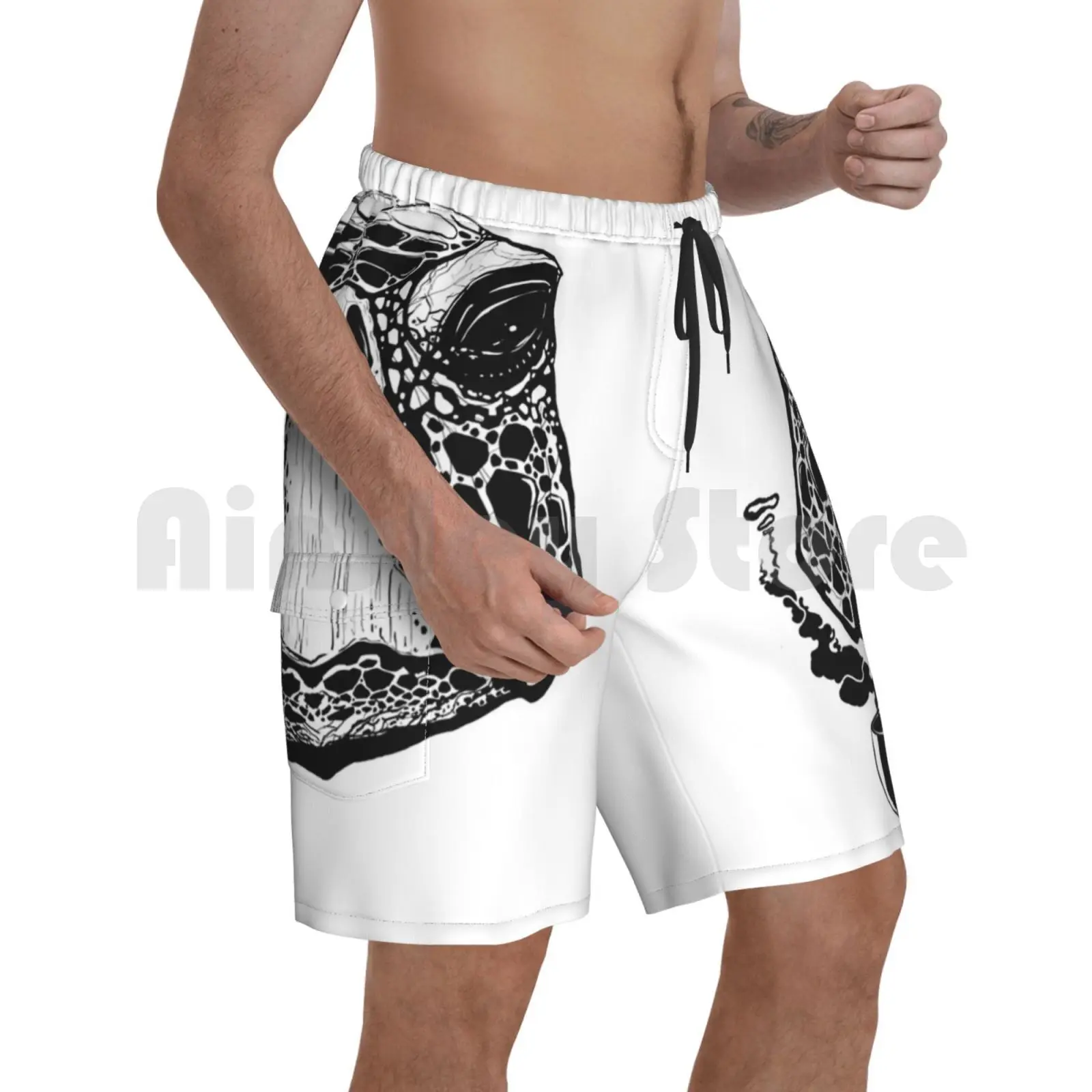 

Пляжные шорты Take Your Time черепаха Once Upon A Time курительные черные чернила