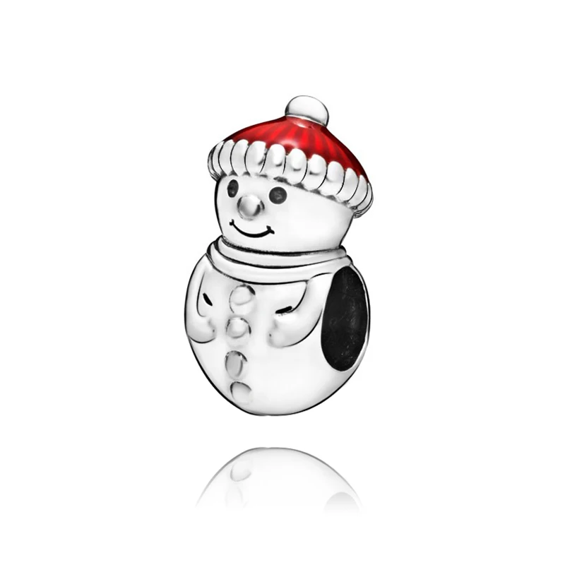 pdl725 Новинка ЗИМЫ 925 пробы Серебряные бусы Santa Счастливого Рождества, очаровательный, подрходит к оригиналу Pandora, Браслеты Для женщин, сделай сам, ювелирное изделие - Цвет: pdl725