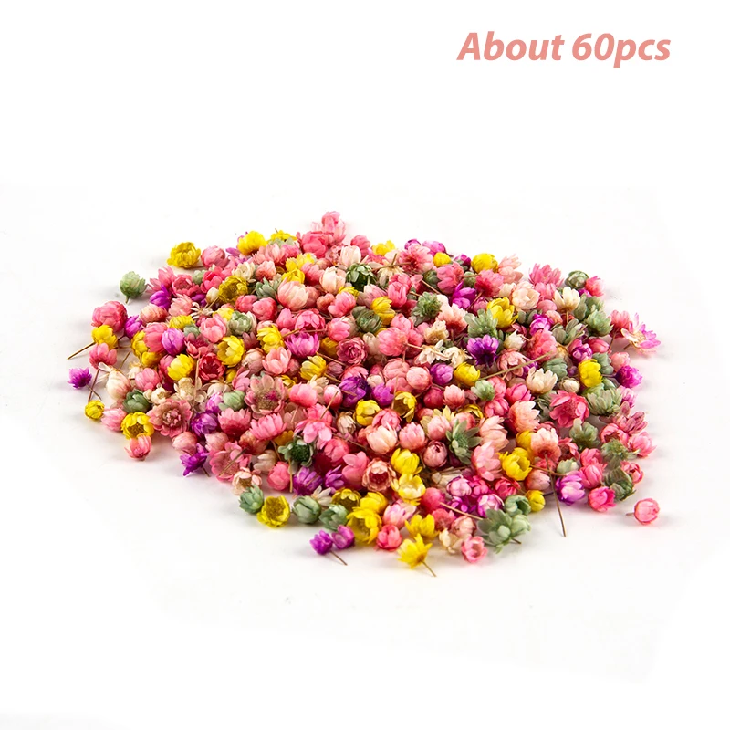 200pc Real Dried Flowers For DIY Art Craft Epoxy Resin Candle Making Jewellery Glass Cover Ball Filler Accessories - купить по