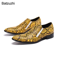 batzuzhi british type mens leather shoes formal business leather oxfords flats gold party and wedding shoes man zapatos hombre