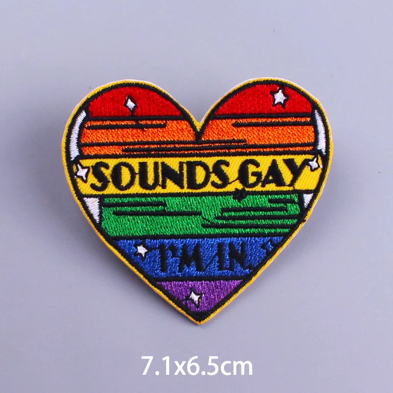 Радужные нашивки ЛГБТ Love Pride для одежды термоклейкие на одежду с текстовыми