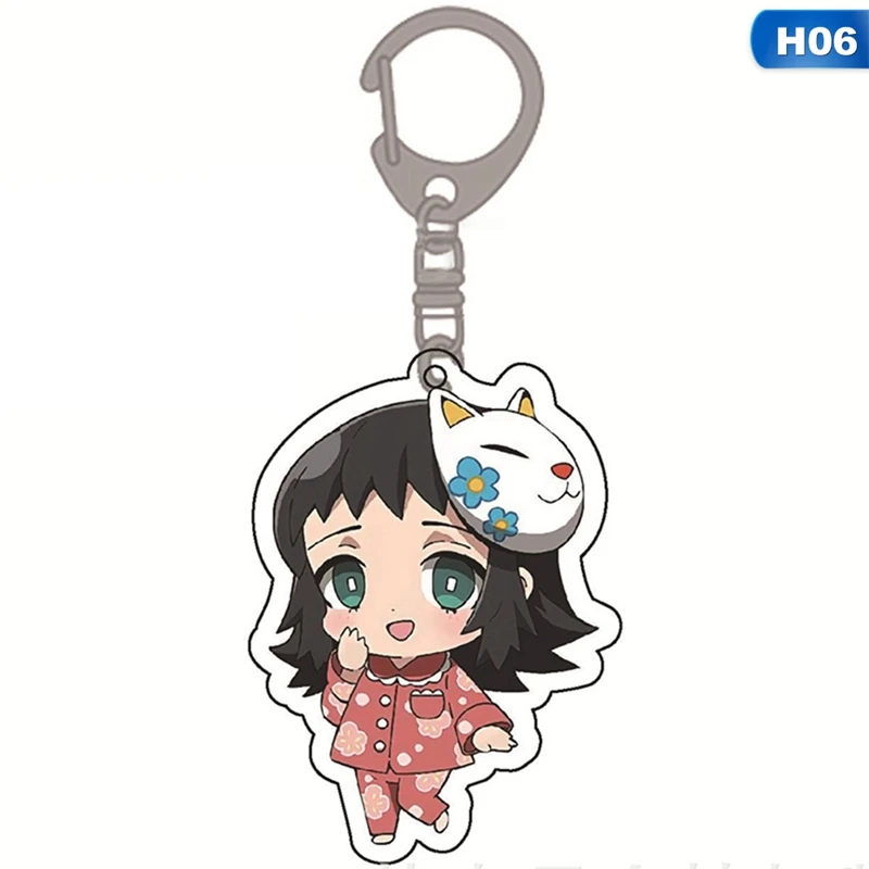 KEY5025H06 Аниме демон убийца: Kimetsu no Yaiba акриловый брелок для ключей Косплей Аниме Подарки - Цвет: KEY5025H06