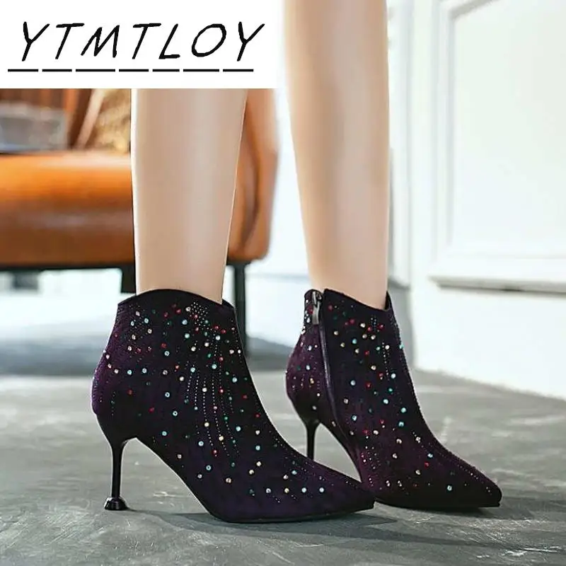 2020 новая Брендовая обувь на высоком каблуке Блестящие свадебные туфли расшитые