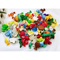 50100pcsset cute vegetable sucker dolls fruit animals figures capsule toys gifts for kids