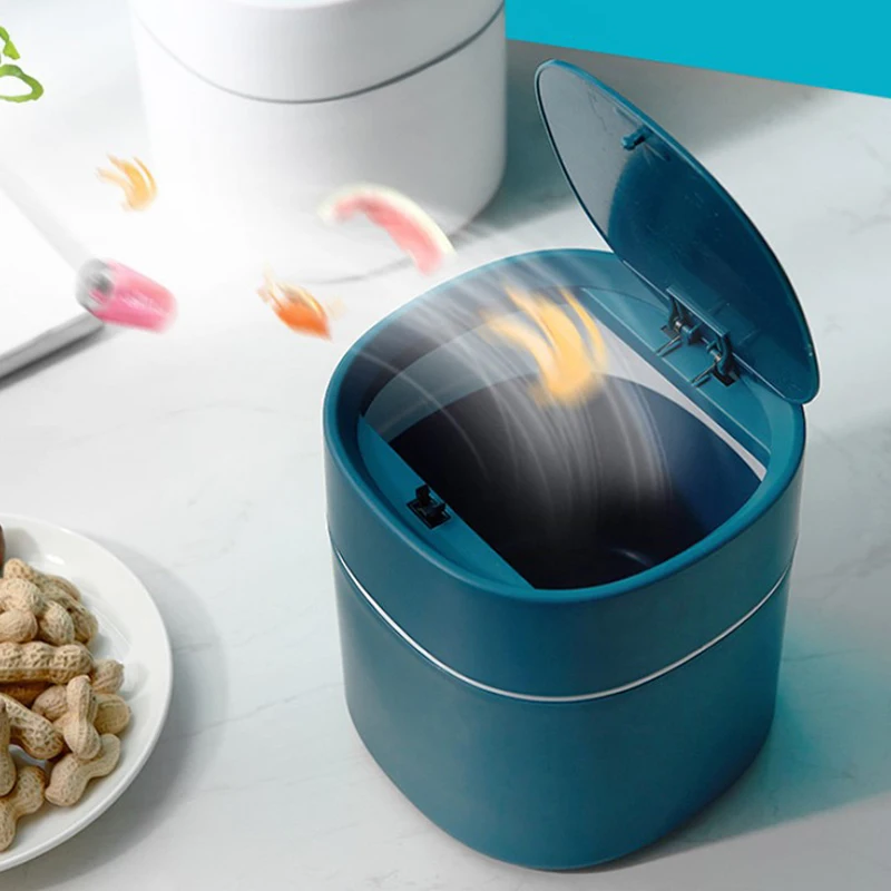 

Mini Desktop Waste Bin Household Table Sundries Office Supplies Dustbin Trash Can with Lid Home Car Garbage Storage Bucket Box