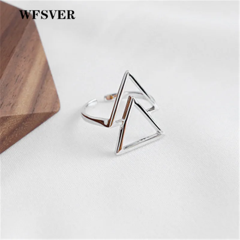 WFSVER женское Ювелирное кольцо из стерлингового серебра 925 пробы геометрический