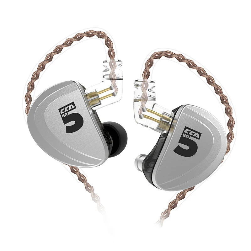 CCA A10 5BA в ухо наушник 5 уравновешенного якоря Hi Fi контроль наушники со съемным 2PIN