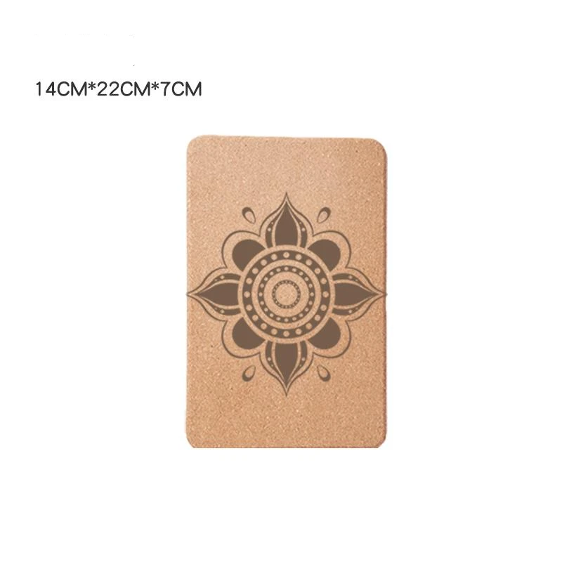 Высокая плотность натуральный пробковый кирпич для йоги текстура фитнеса