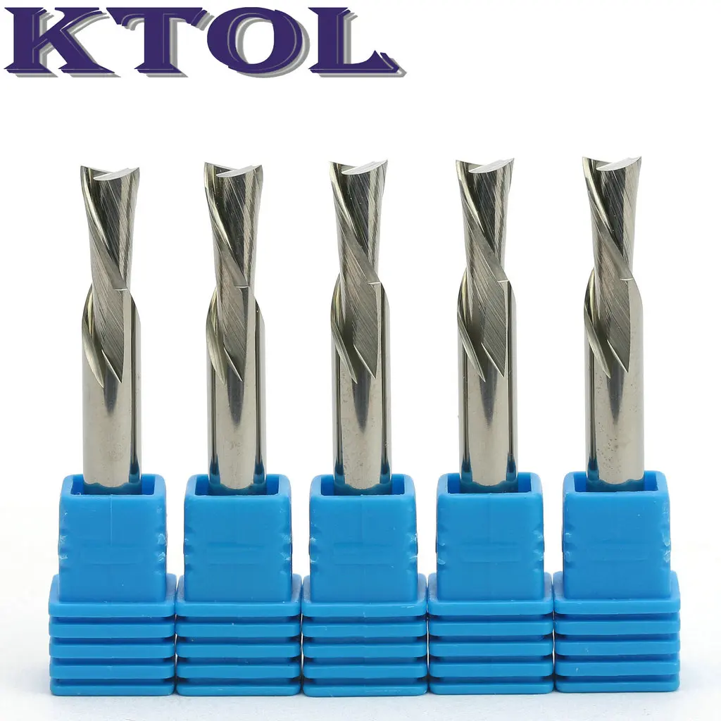 値段 6*12ミリメートル2フルートダウンカット木材エンドミル超硬ソリッドタングステンcncルーターツールスパイラルビット彫刻カッターmdf木工5個