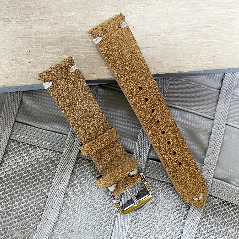 High Quality Suede Leather Watch Band Quick Release Spring Bar Strap Bracelet For Samsung/Huawei Accessories 20mm 22mm | Аксессуары для