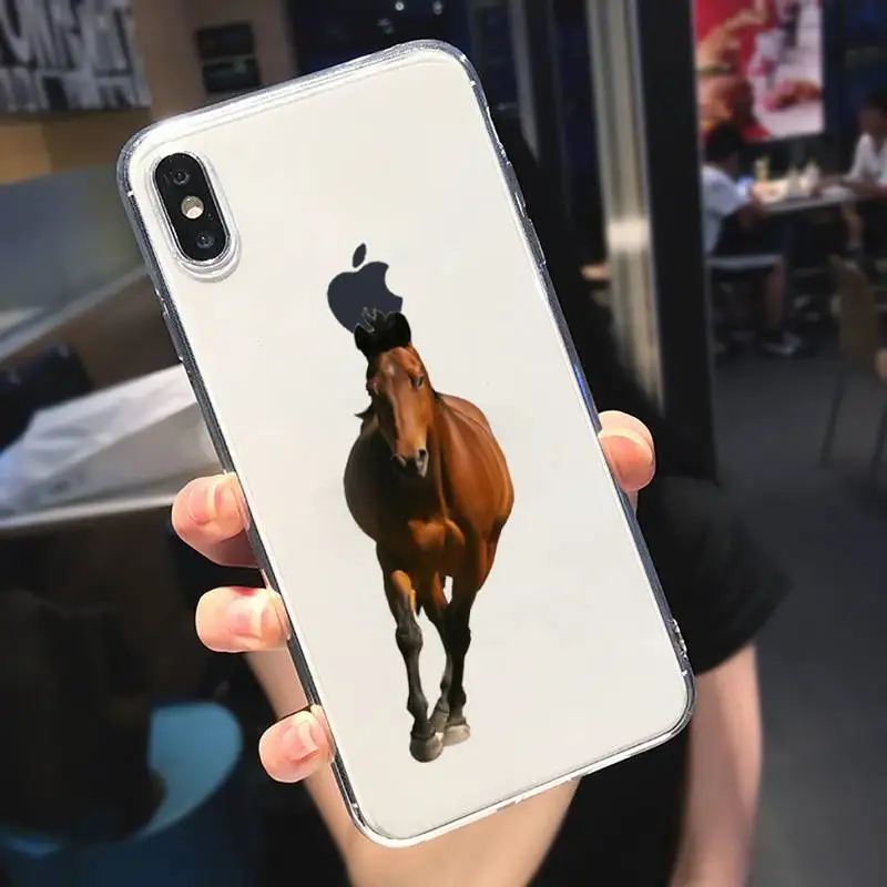 

Horse animal painting pattern Phone Cases Transparent soft For iphone 5 5s 5c se 6 6s 7 8 11 12 plus mini x xs xr pro max