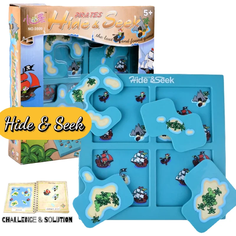 

Kids Toys Hide And Seek Pirates Preschool Puzzle Brain Teaser Travel Board Game For Ages 4 Up Featuring 48 Playful Challenges
