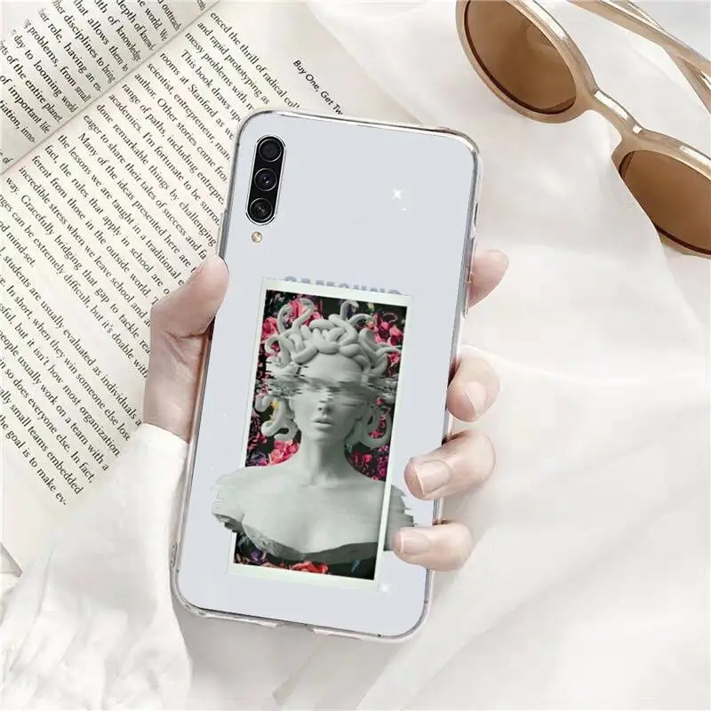 

Abstract Art Statue Phone Case Transparent for Samsung s9 s10 s20 Huawei honor P20 P30 P40 xiaomi note mi 8 9 pro lite plus