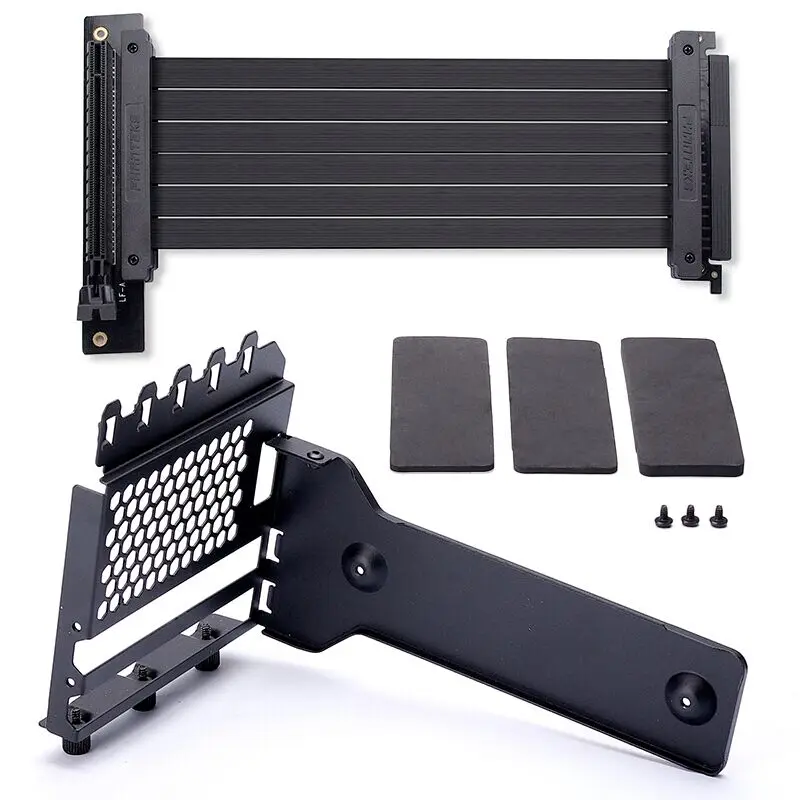 

PHANTEKS Anti Interference GPU Extension Line Computer PCI-E X16 Vertically VGA Card Bracket Set Suit 7 Slot Mount ,PH-VGPUKT_02