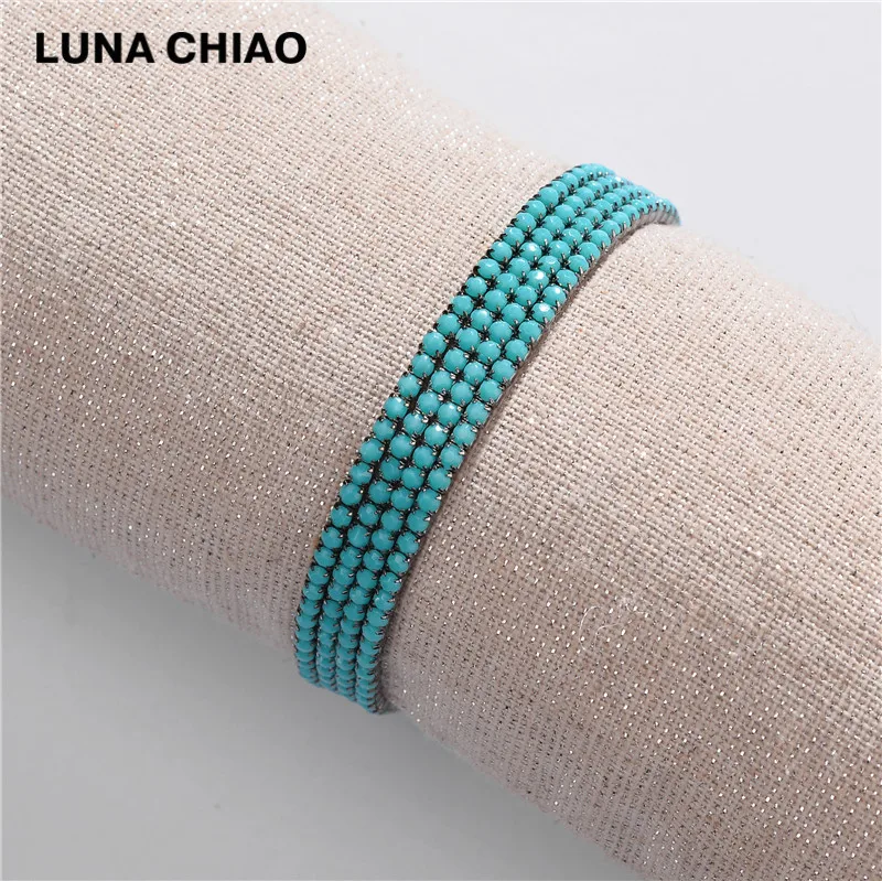 LUNA Чао 4 шт./компл. Браслет-манжета смолы БИСЕРНЫЕ НИТИ несколько составные браслеты для Для женщин