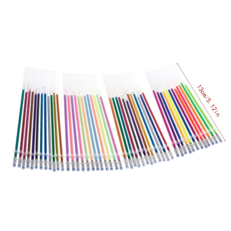 

1Set 48Colors Ink Pen Refill 0.38mm Gel Ink Pen Refills for Glitter Metallic Neon Pastel Stationery dropshipping