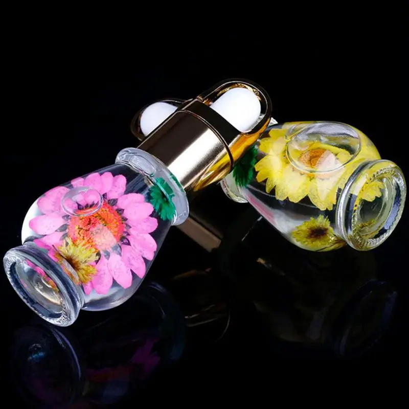 Nail Cuticle Oil Professional Nutrition Dried Flowers Manicure Tools Transparent Flower Flavor Ran | Красота и здоровье