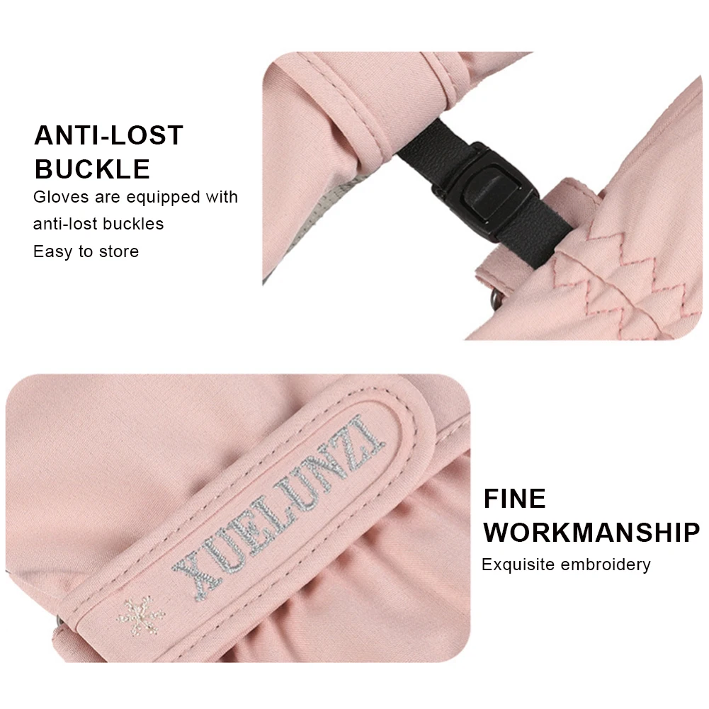 Лыжные перчатки для сенсорного экрана водонепроницаемые ветрозащитные зимние