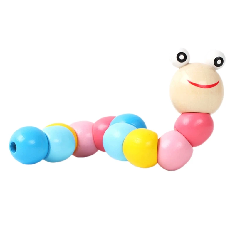 

1Set Montessori Baby Toy Infant Block Free-Transmission Twisting Toy Interactive Educational Baby Block Sensory Worm Toy