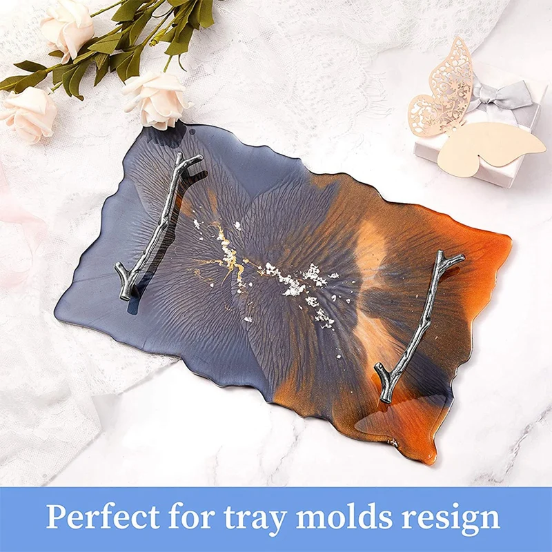 

6 Pcs of Set Retro Tray Handles(with Screw),Stainless Steel Branches Shaped Handles for Serving Tray&Cupboard