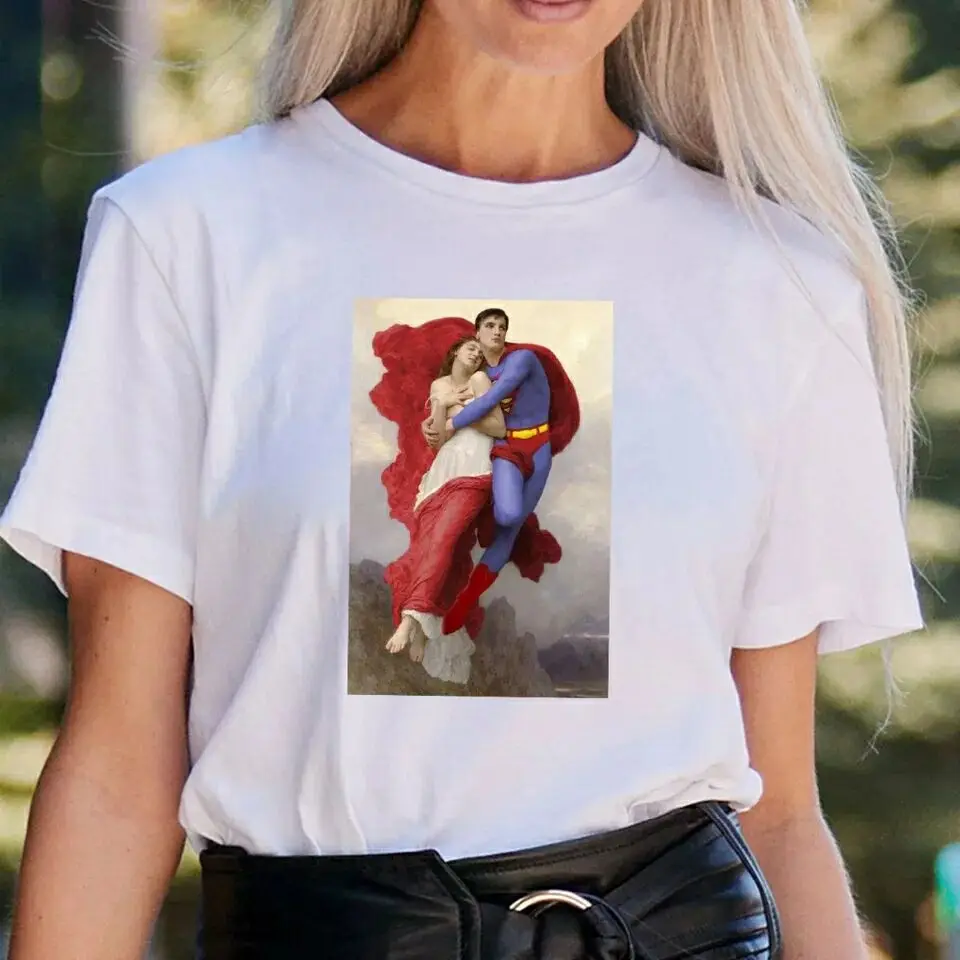 

Women's Fashion Casual T-shirt Cartoon Character Print Pattern Handsome Street Casual Women