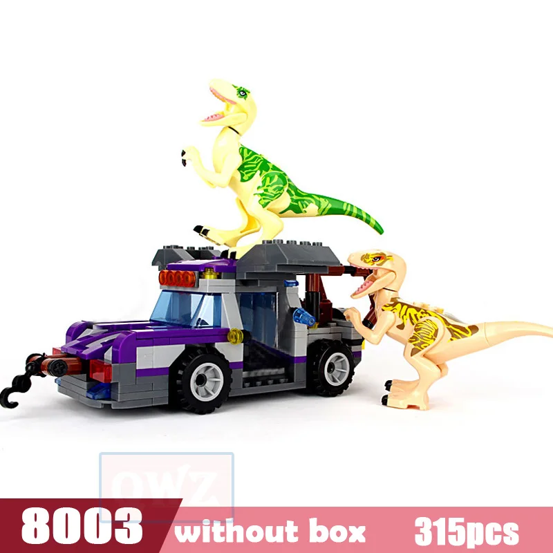 Набор Jurassic World из 4 парков, 3 игрушек динозавров, конструктора блоков T-Rex, детских игрушек для мальчиков Owen и Pteranodon.