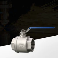 dwz female straight two pieces full ports 304 stainless steel ball valve