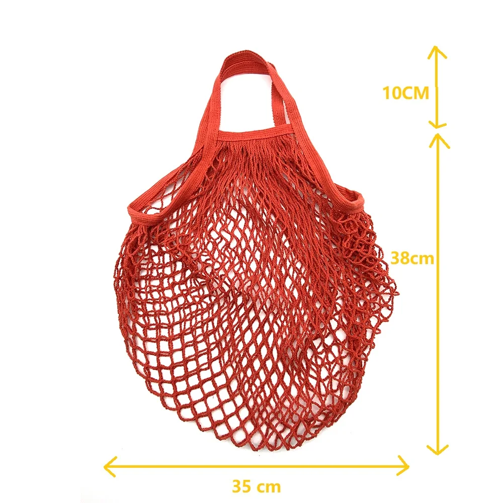 Totes Mesh Bag Cotton String Produce Shopping Turtle-bags Grocery Short Handle Net Shoulder-Bag Fruit Vegetable Reusable images - 6