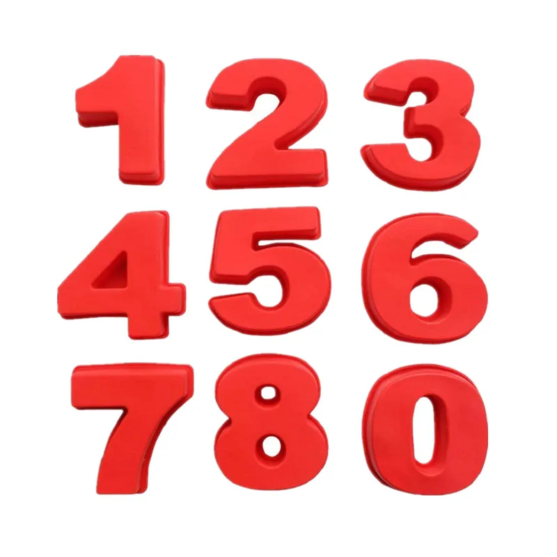 

DIY Silicone Baking Cake Mold 0-9 Number Digital Confectionery Chocolate Desserts Mould Birthday Festival Pastry Decorating Tool
