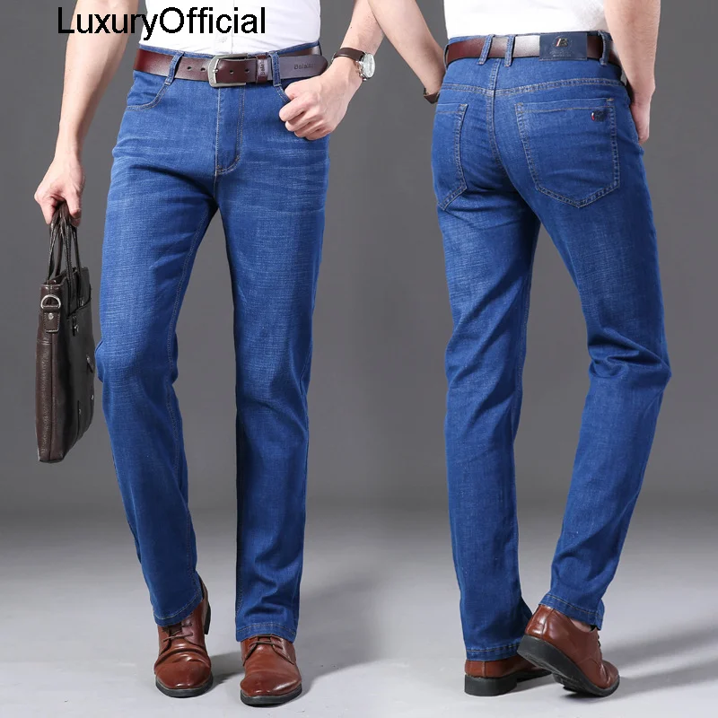 

Dad's summer jeans men's straight tube loose summer thin elastic middle-aged and elderly trousers spring men's pants