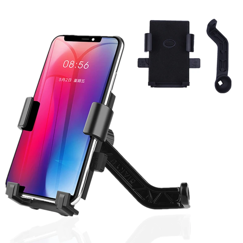

Motorcycle Bicycle Phone Holder Support 360 Degree Rotatable Rearview Mirror Mount Clip Bracket for Universal Mobile Cell Phone