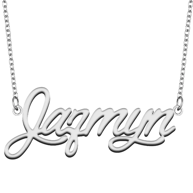 Jazmyn Custom Name Necklace Customized Pendant Choker Personalized Jewelry Gift for Women Girls Friend Christmas Present