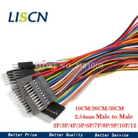 2 54mm 2 54 wire dupont line male to male 1p2 3 4 5 6 7 8 9 10 12 pin dupont cable connector jumper cable wire for pcb
