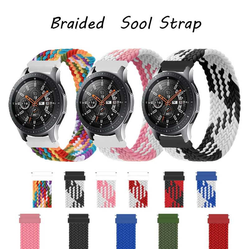 

20mm 22mm Band For Samsung Galaxy Watch 3/42mm 46mm Active 2 Strap Gear S3 Nylon Bracelet Huawei Watch GT 2 2e Pro Amazfit Bip