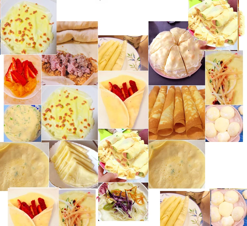 

pink Automatic Nonstick stainless steel Crepe Makers mini Pancake machine Household electric baking pan 220V