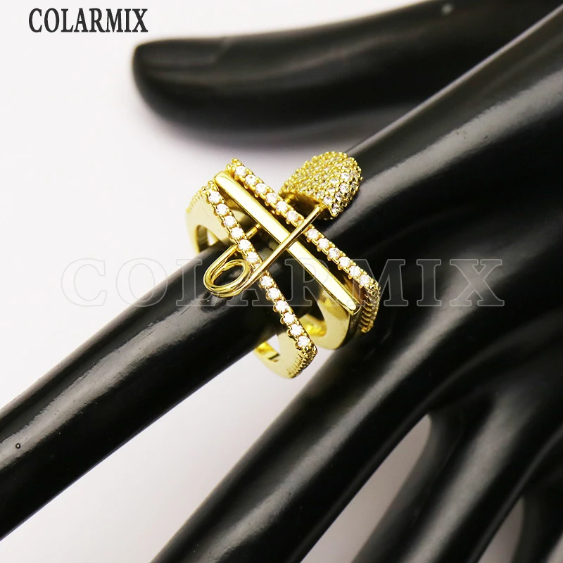 

8 Pcs Fashion Zircon Open jewelry Gold rings jewelry rings Gift for women jewelry Women rings 51355