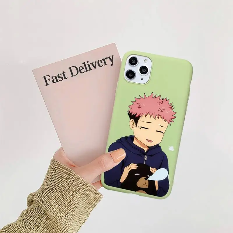 

Jujutsu Kaisen Anime Gojo Satoru clear Phone Case Candy Color for iPhone 11 12 mini pro XS MAX 8 7 6 6S Plus X SE 2020 XR