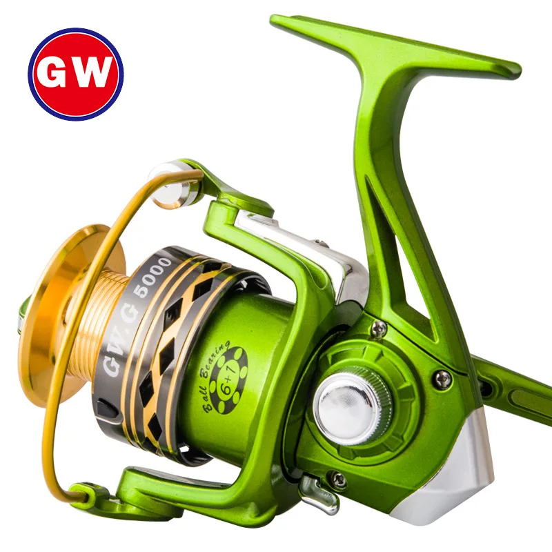 

GW Full Metal Super Strong Carp Fishing Feeder Saltwater Spinning Reel Fishing Wheel Rock Sea Fishing Rod Bait Casting Reel Gear