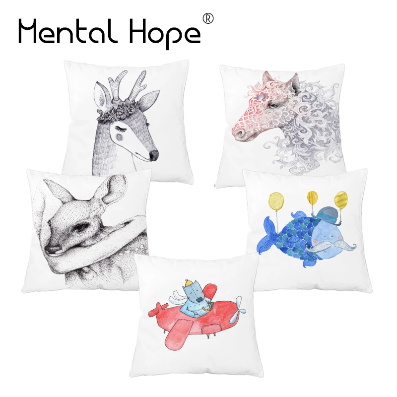 Наволочка для подушки с принтом Ночная Сова наволочка рисунком оленя лошади