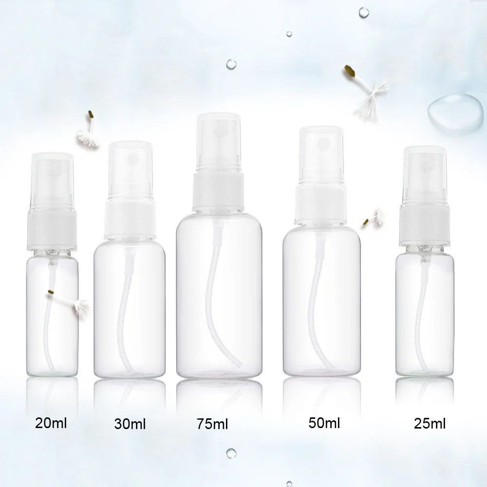 

1 Pcs Mini Plastic Transparent Small Empty Spray Bottle For And Skin Care Refillable Random Color Travel use massage