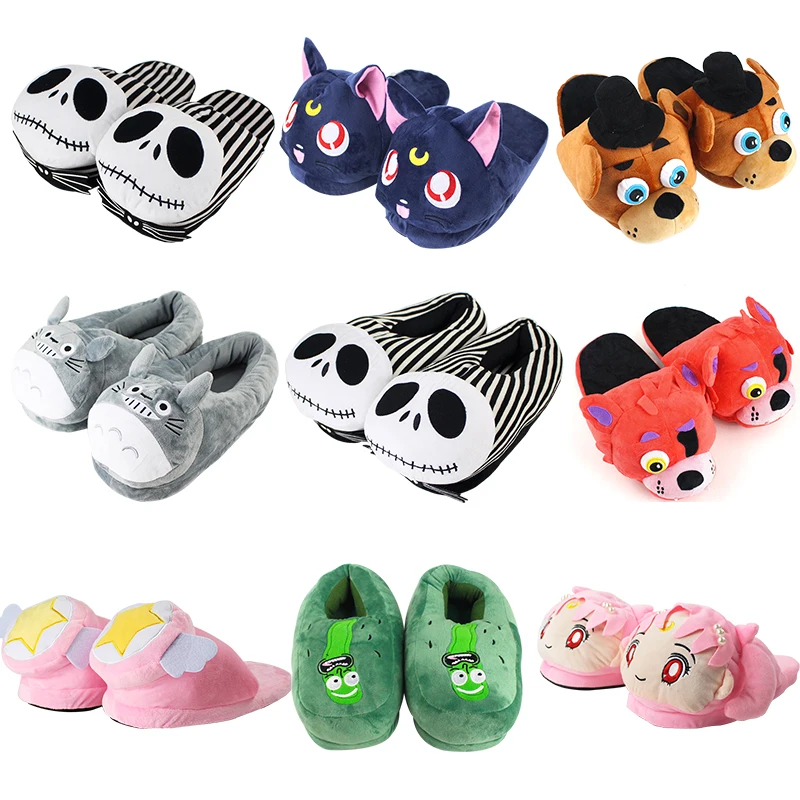 Плюшевые тапочки с героями мультфильмов 26-32 см My Neighbor Totoro Chibi Card Captor Jack мягкая