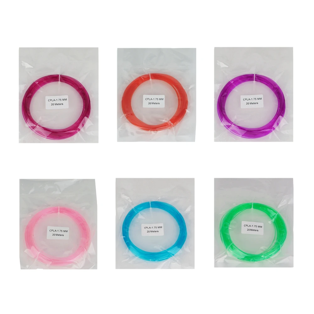 LeoPlas 1.75mm 20 Meters Clear PLA Filament Sample For 3D Printer Pen Consumables Printing Supplies Plastic Material - купить по