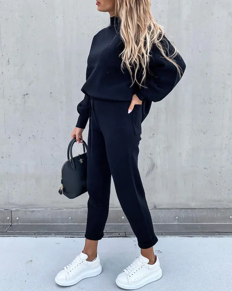 

2020 New Autumn Winter Two Piece Tracksuit Set Women Oversize Sweatshirts Tracksuit Femme Casual Winter Clothes Women Tops Pants