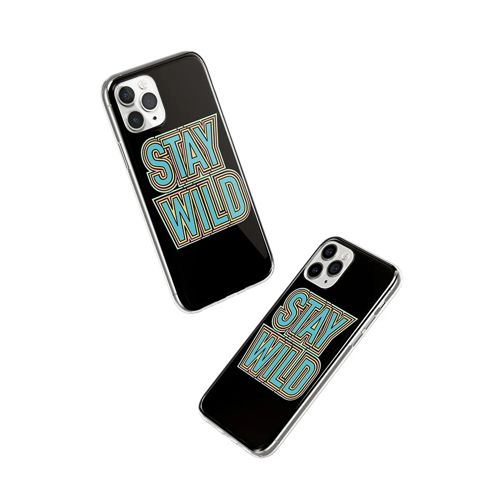 Чехол для сотового телефона 6 1 дюйма с цветными буквами IPhone 11 мягкая задняя