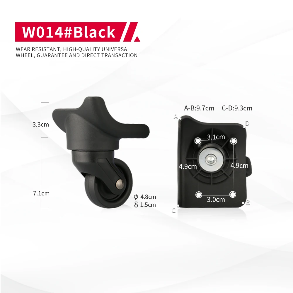 DILONG W014 Luggage wheel replacement trolley case replacement accessories wear-resistant password box universal wheels