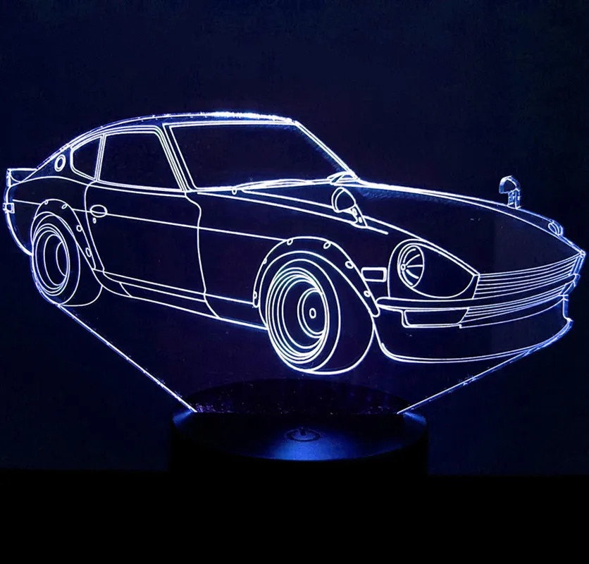 New Car 3D Lamp 7 Color Led Night Lamps For Kids Touch Usb Table Lampara Lampe Baby Sleeping Nightlight | Освещение