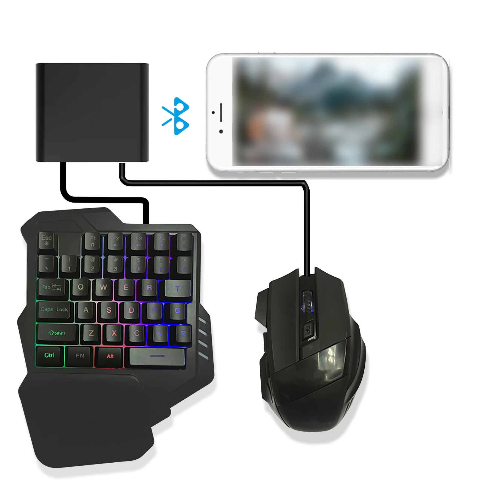 

Bluetooth-подключение клавиатура мышь набор двойной USB-адаптер портативный Usb игровой конвертер для IPads смартфонов видеоигр