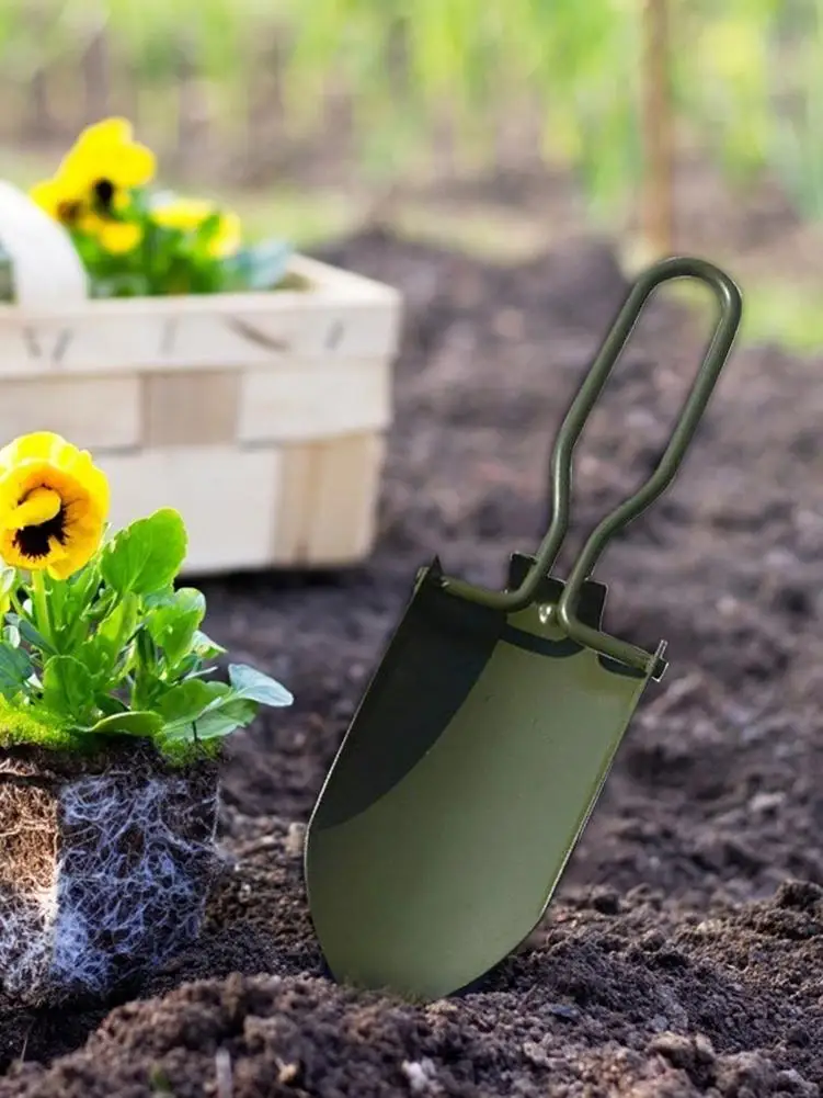 Мини Нержавеющая сталь Складная Лопата для кемпинга садовых инструментов ткань