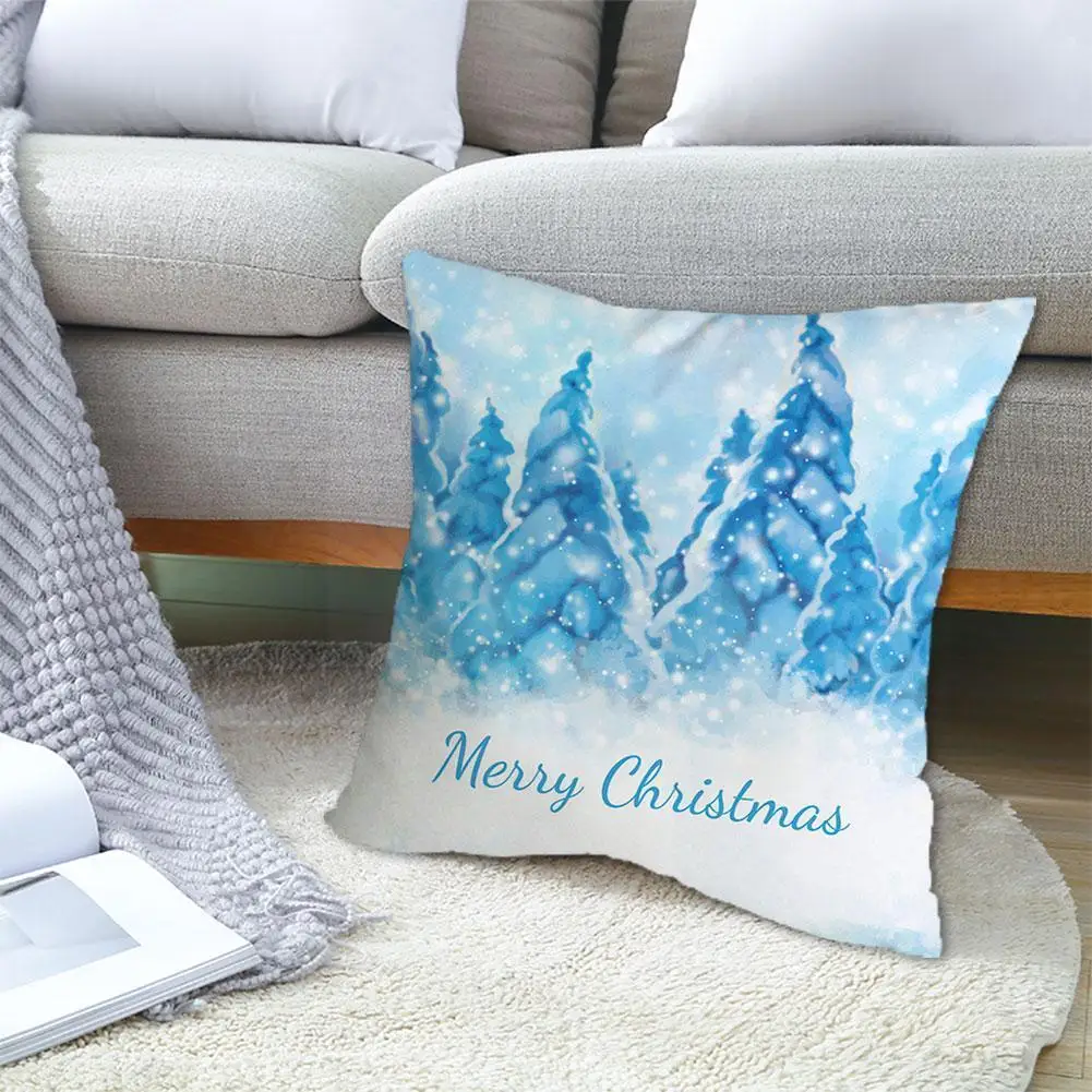 

Scene Pattern Printed Pillow Case Polyester Fiber Soft Pillow Car X 18 Home Inch 18 Sofa Decoration J2S7